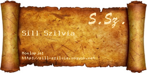 Sill Szilvia névjegykártya
